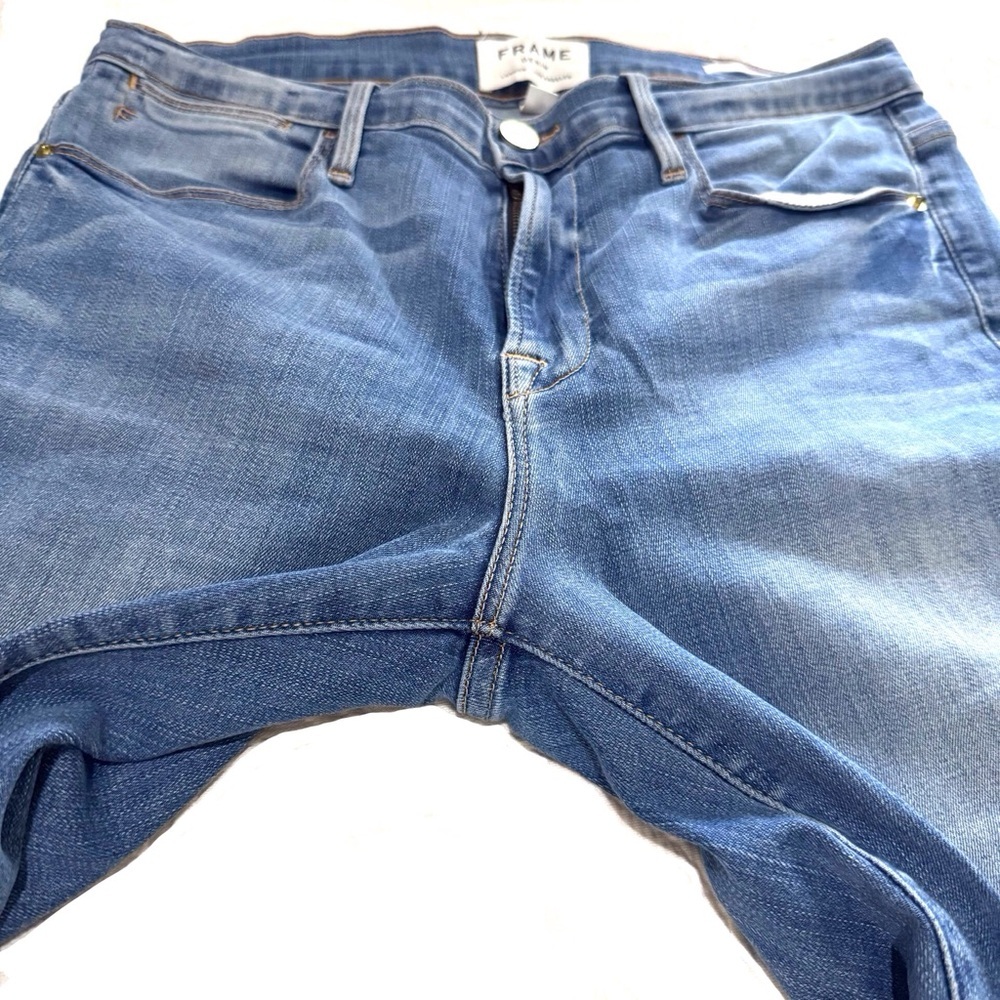 Frame Denim Le High Skinny Cascade Hem Bennett Size 28 - Picture 5 of 11